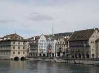 City walk in Zurich Downtown