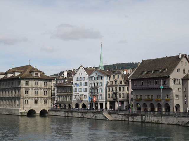 City walk in Zurich Downtown