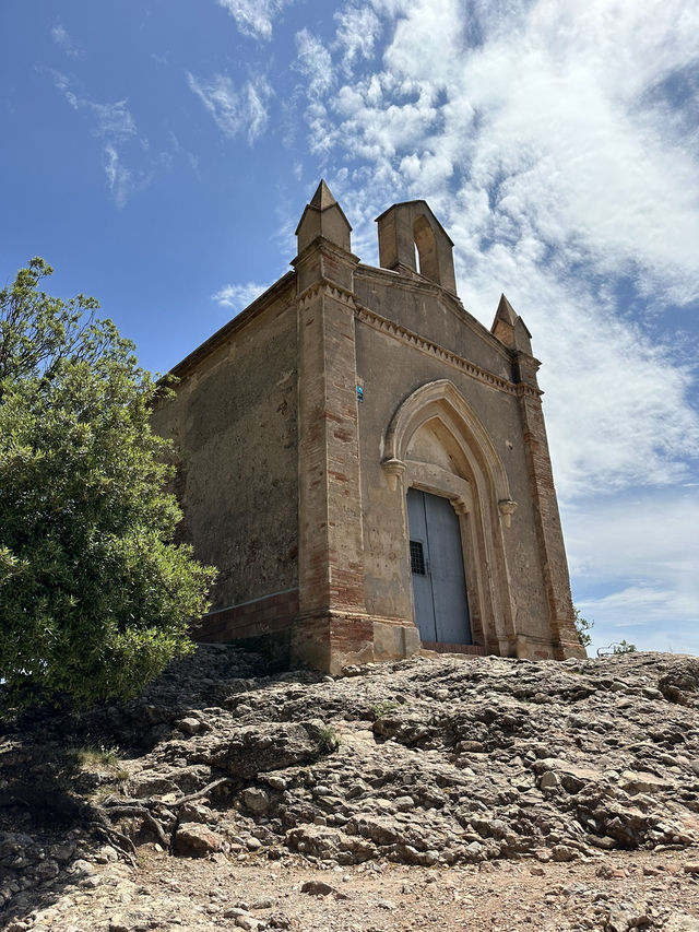 Small chapel at the high point on the Montserrat mountain