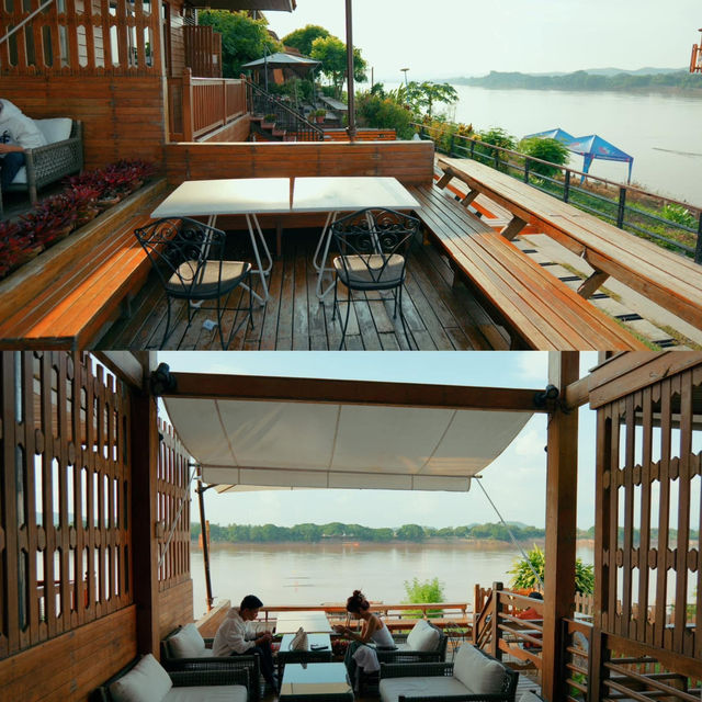 คาเฟ่&ที่พักริมแม่น้ำโขงสุดชิล วิวสวยสุดปัง 🏠☕️