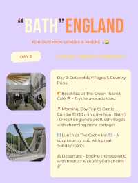 Bath itinerary 