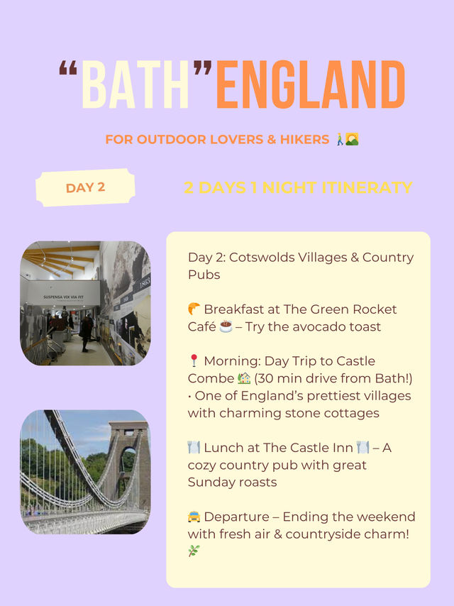 Bath itinerary 
