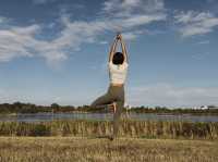 Yoga at Wascana Lake, Regina, Saskatchewan Canada