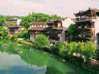 Furong town - an ancient town over 2000 years old hanging on a waterfall