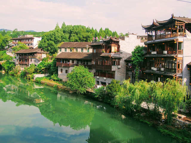 Furong town - an ancient town over 2000 years old hanging on a waterfall