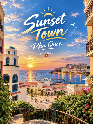 Sunset Town (Phu Quoc, Vietnam) – A Mesmerizing European Escape at Golden Hour 🌅