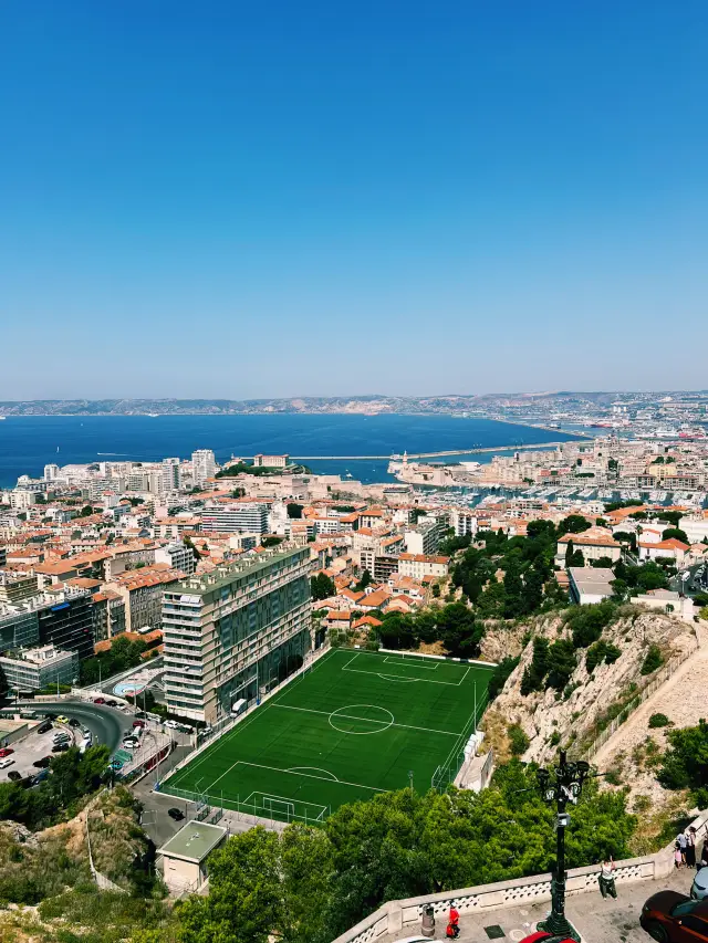 Climbing to the Notre-Dame de la Garde for a panoramic view of Marseille