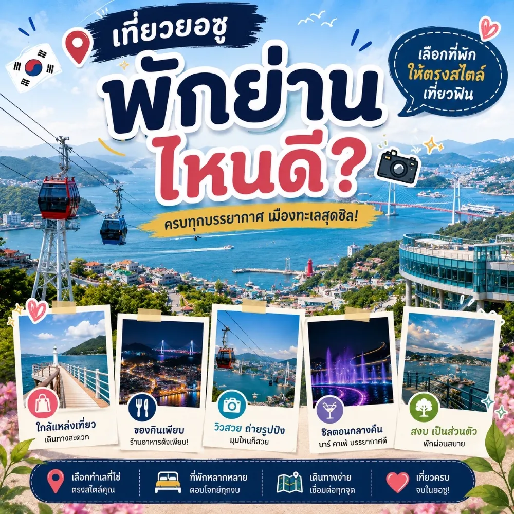 여수 여행, 숙소 위치 어디가 좋을까? 내 여행 스타일에 맞는 로맨틱한 한국의 바다 도시 숙소 고르기。