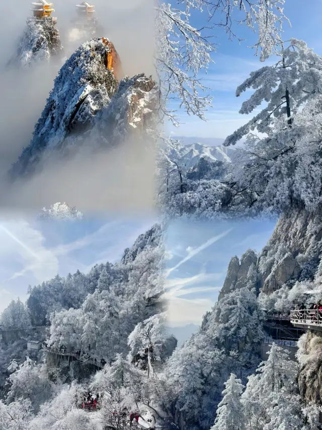 【Stunning Snow Scenery】Tourism in Henan Laojun Mountain after snow, a visual feast, so beautiful that it makes people's hearts move!