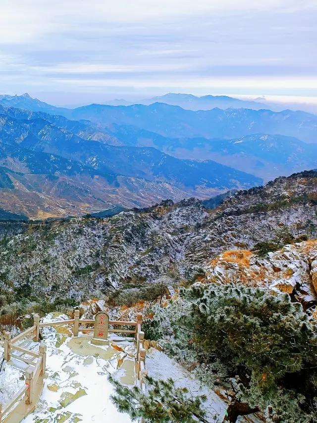 “美麗”藏不住了！沂蒙山這波初雪美景絕了！