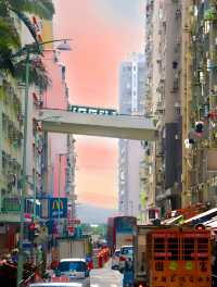 香港街道拍攝～港大附近的落日飛車太絕了
