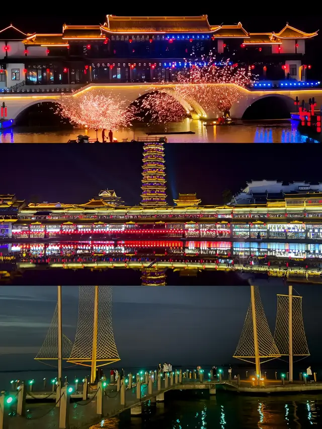 โรงแรม Moon Hotel ที่ทะเลสาบไท่หูสวยงามยามค่ำคืน