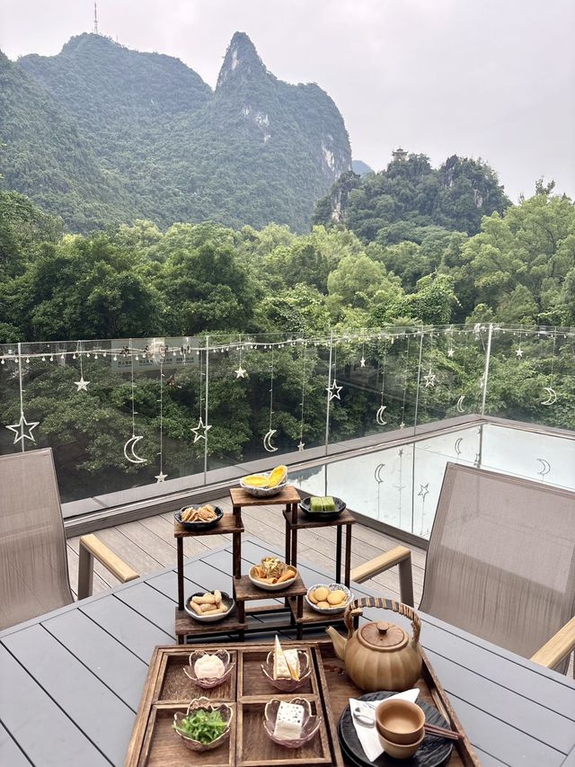 喺酒店就可以睇晒陽朔嘅山水
