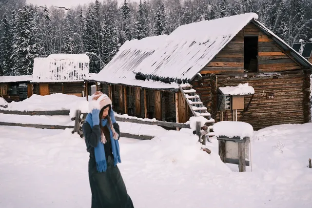 我在禾木幫朋友拍到了情書同款！