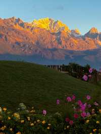 玉龍金山晨光絕美