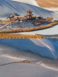 錯過雪後的鳴沙山,再去就要等明年!