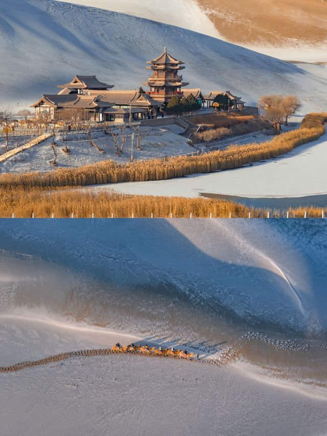 錯過雪後的鳴沙山,再去就要等明年! 錯過雪後的鳴沙山,再去就要等明年!
