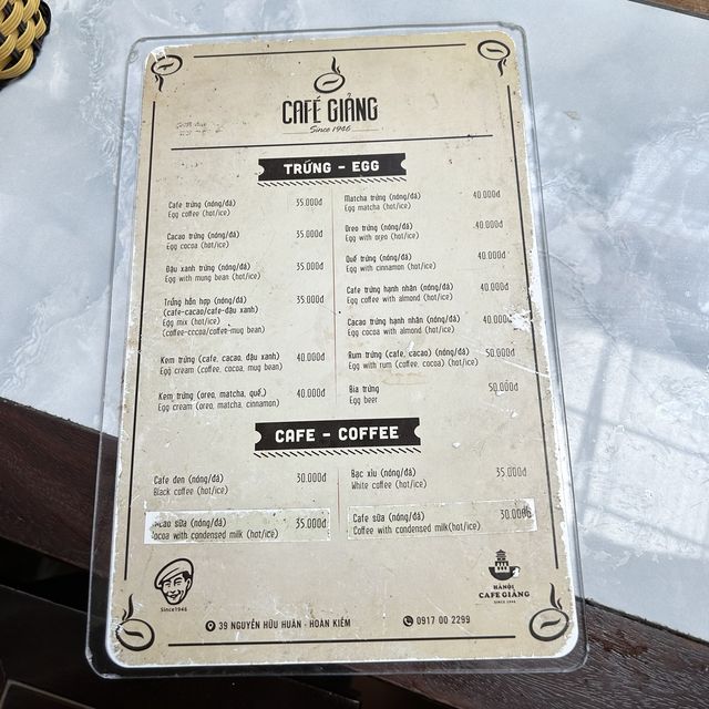 ☕️🥚Cafe Giảng กาแฟไข่ ฮานอย 🌸