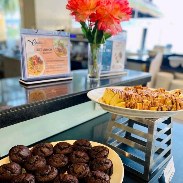 Hearty breakfast spread