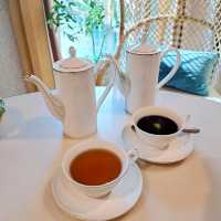 日落海景下午茶