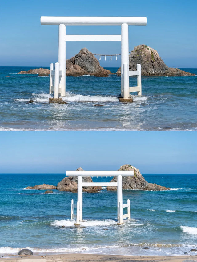 景點推薦：櫻井二見浦的夫婦石——白色鳥居與和諧海景