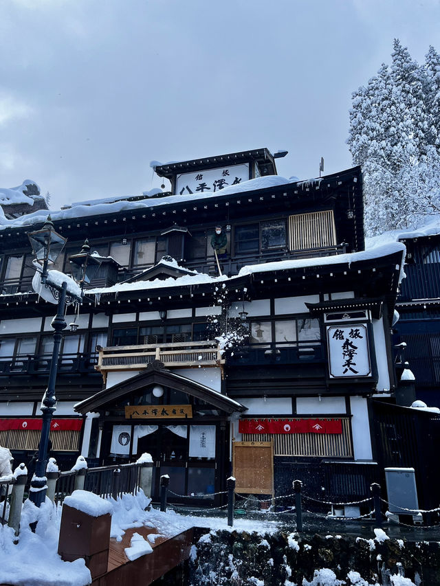 二月的銀山溫泉太靚了