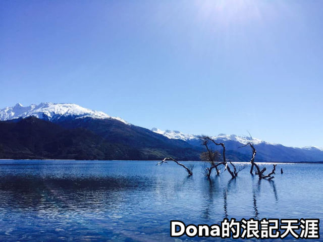 📍紐西蘭南島。瓦納卡湖｜湖畔的藍與白