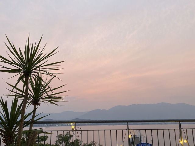 【琵琶湖】夕焼けテラスでディナー