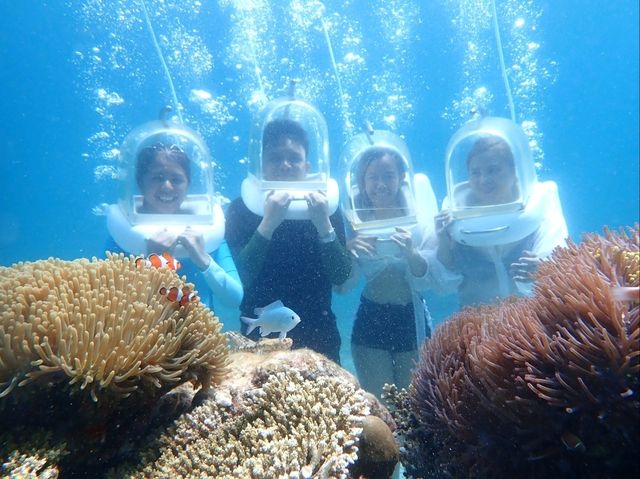 Enjoy the helmet diving🥰