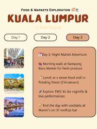 🇲🇾 Kuala Lumpur Itinerary 13: Food & Markets Exploration 🍜🛒