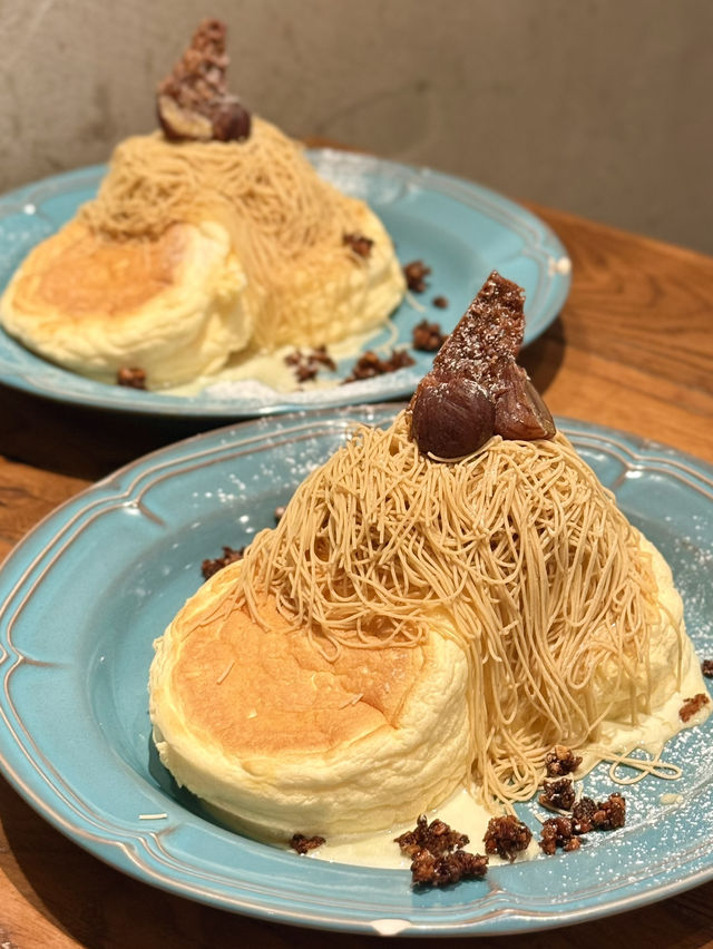 【名古屋観光】和栗たっぷり秋限定モンブランパンケーキ🍂ˎˊ˗