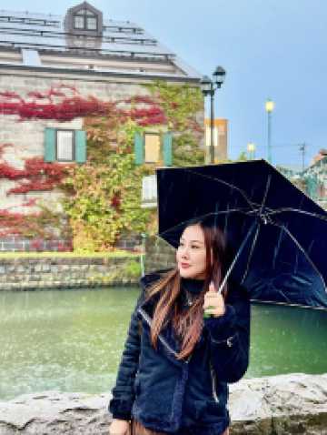 🇯🇵Otaru Canal ใบไม้เปลี่ยนสี🍁ในวันฝนพร่ำ 🌧️