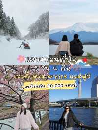 แพลนญี่ปุ่น 5 วัน 4 คืน 🇯🇵เจอทั้งหิมะ ซากุระ และฟูจิงบไม่เกิน 20,000 บาท! ❄️🌸🗻