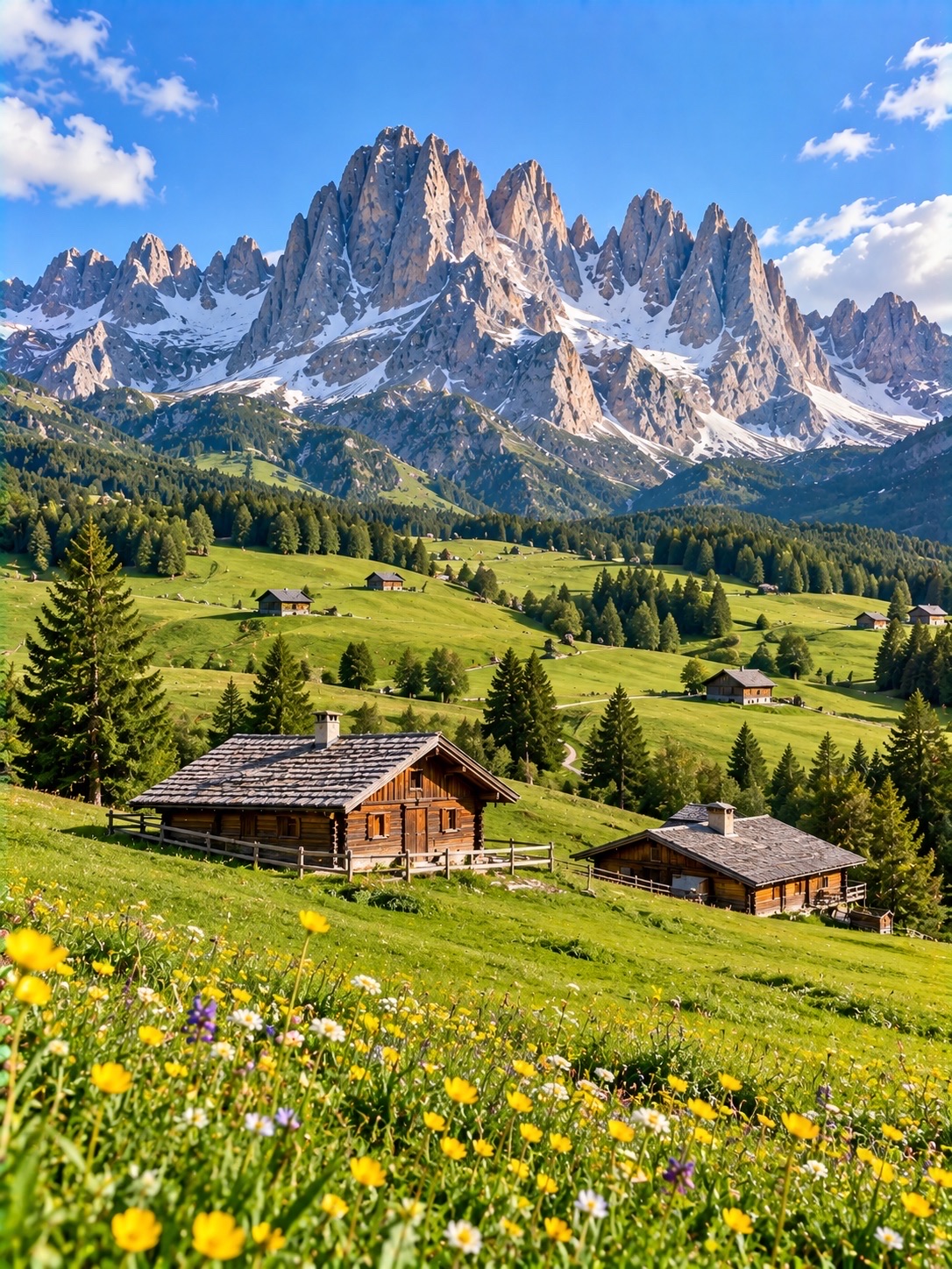 🏔️🌿 The Dolomites: A dreamlike mountain landscape in Italy 🇮🇹✨