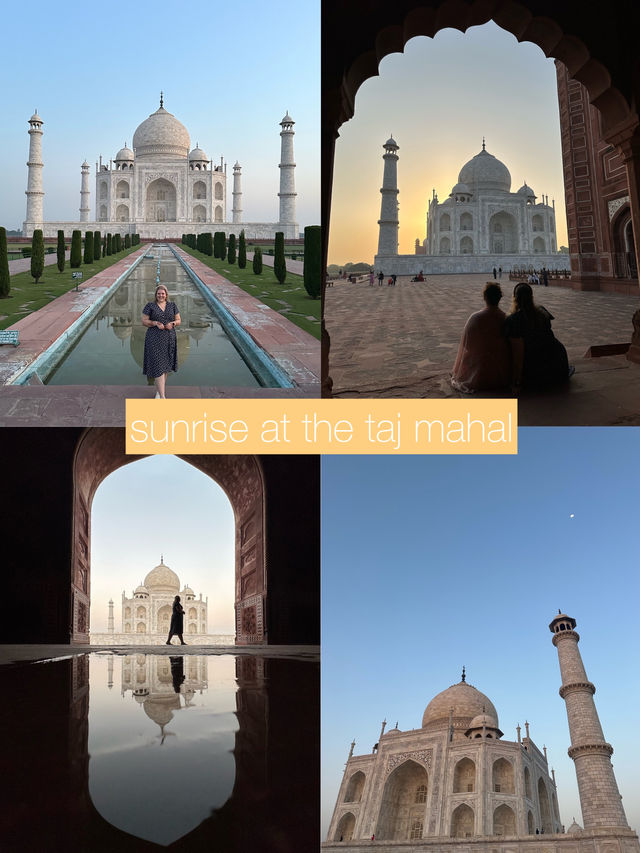 a sunrise and a sunset in agra ✨