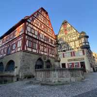 Magical heavenly old town Rotherburg Germany 