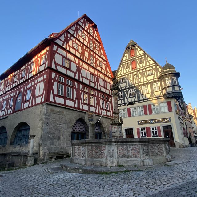 Magical heavenly old town Rotherburg Germany 