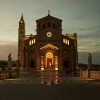 Gozo’s Glowing Gem – The Basilica by Night 🌙✨