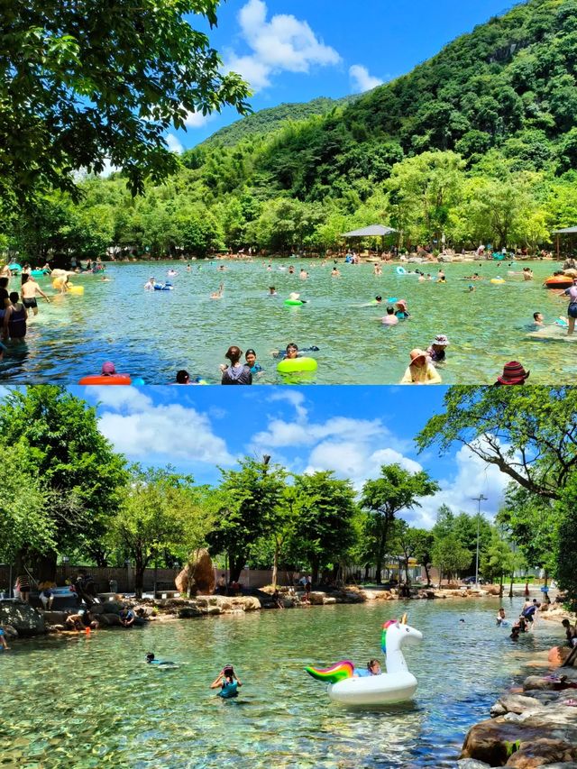 廣東人夏天玩水避暑好去處！森林礦泉水池。