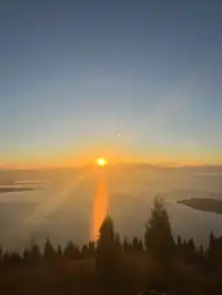 西山貓貓菁日出、晨霧、圓月