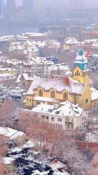 12.13下雪的青島瘋了