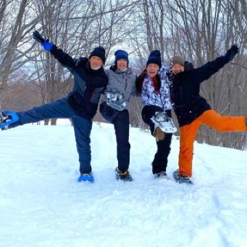 札幌フクロウの森スノーシュー体験