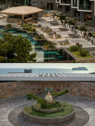 제주도 절벽에서 바라본 바다 전망 천장