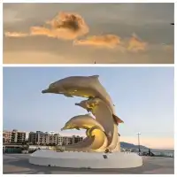 美麗的落日餘暉😍黄金海岸海豚廣場