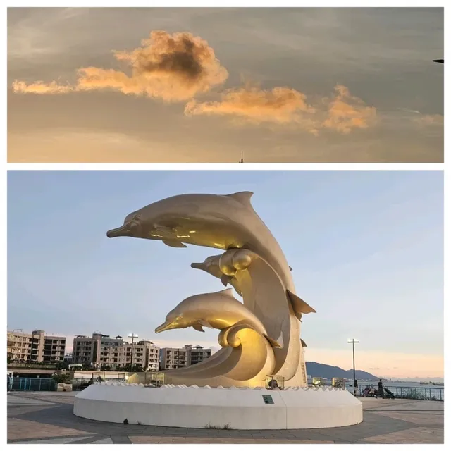 美麗的落日餘暉😍黄金海岸海豚廣場