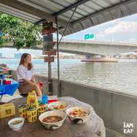 ⛵️กินเตี๋ยวต้มยำริมแม่น้ำเจ้าพระยาย่านนนทบุรี