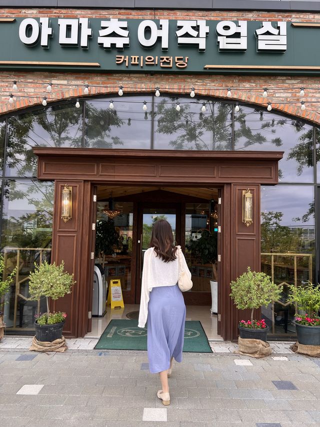 韓国【京畿道】景色最高！広々としたカフェ🐧🩷