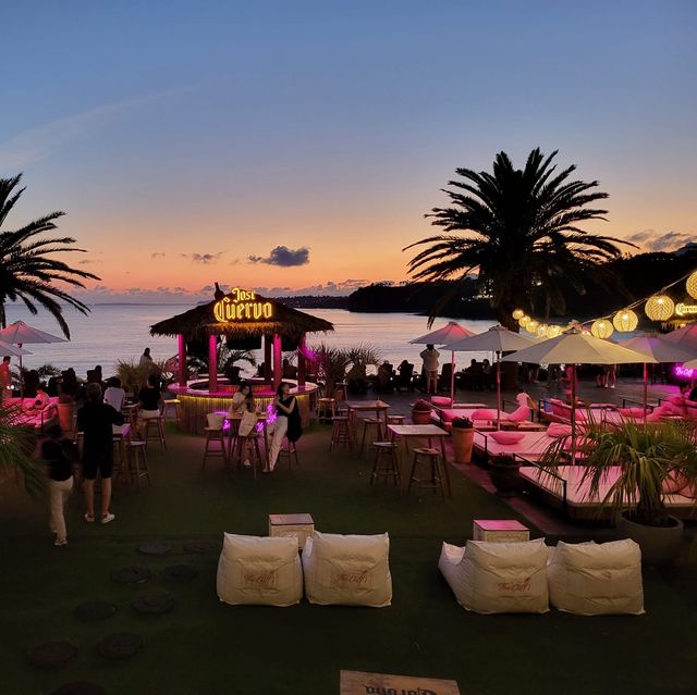 The cliff sunset view