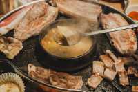 ร้านหมูย่างบุฟเฟ่ต์ 강남 돼지상회 | สาขาฮงแด