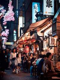 Tokyo’s most popular eating street in Shinjuku 🍱🍢🍡